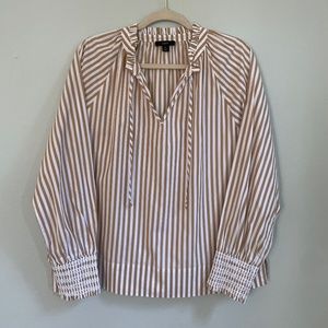J Crew Poplin Blouse, Size M